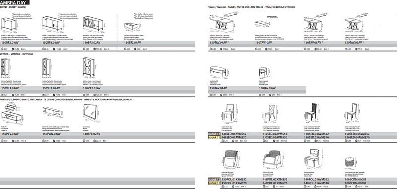 Ambra Dining Room Day 1 Set - Lara Furniture