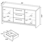 Amery 3-drawer Accent Storage Cabinet Console Latte - 950442
