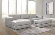 Amiata Glacier 2-Piece Sectional with Ottoman from Ashley - Lara Furniture