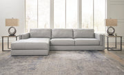 Amiata Glacier 2-Piece Sectional with Ottoman from Ashley - Lara Furniture