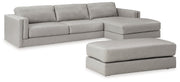 Amiata Glacier 2-Piece Sectional with Ottoman from Ashley - Lara Furniture