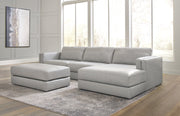 Amiata Glacier 2-Piece Sectional with Ottoman from Ashley - Lara Furniture