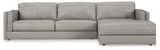 Amiata Glacier 2-Piece Sectional with Ottoman from Ashley - Lara Furniture