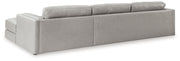 Amiata Glacier 2-Piece Sectional with Ottoman from Ashley - Lara Furniture