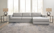 Amiata Glacier 2-Piece Sectional with Ottoman from Ashley - Lara Furniture