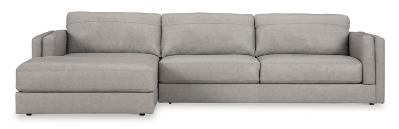 Amiata Glacier Leather 2 - Piece LAF Sectional - Lara FurnitureSectional