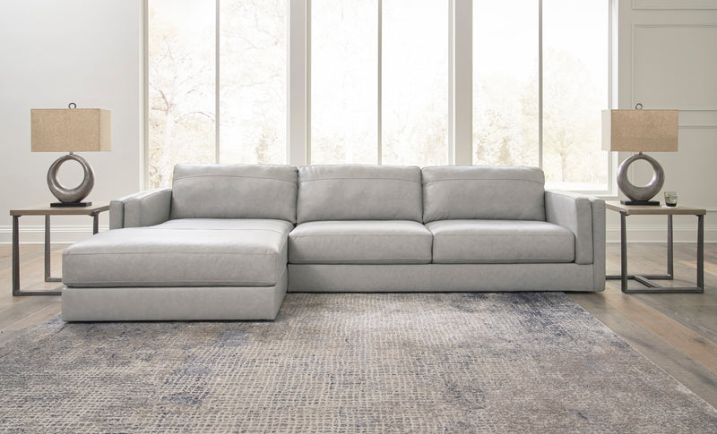 Amiata Glacier Leather 2 - Piece LAF Sectional - Lara FurnitureSectional