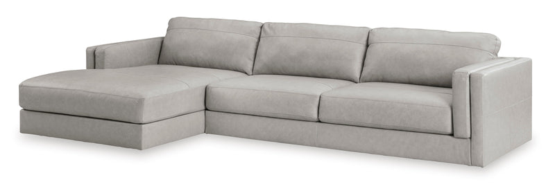 Amiata Glacier Leather 2 - Piece LAF Sectional - Lara FurnitureSectional