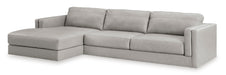 Amiata Glacier Leather 2 - Piece LAF Sectional - Gate FurnitureSectional