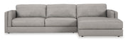 Amiata Glacier Leather 2 - Piece RAF Sectional - Lara FurnitureSectional