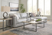 Amiata Glacier Leather 2 - Piece RAF Sectional - Lara FurnitureSectional