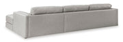 Amiata Glacier Leather 2 - Piece RAF Sectional - Lara FurnitureSectional