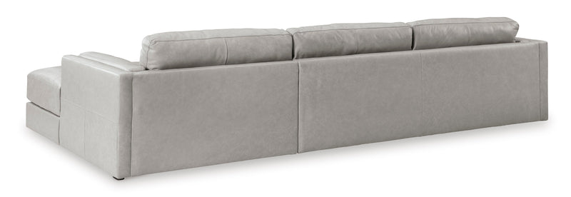 Amiata Glacier Leather 2 - Piece RAF Sectional - Lara FurnitureSectional
