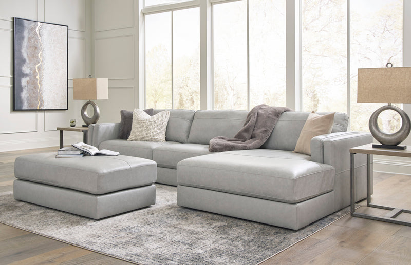 Amiata Glacier Leather 2 - Piece RAF Sectional - Lara FurnitureSectional