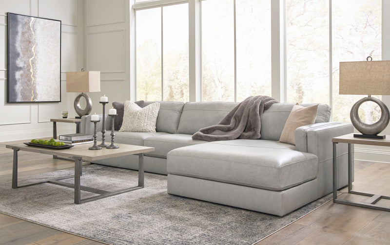 Amiata Glacier Leather 2 - Piece RAF Sectional - Lara FurnitureSectional
