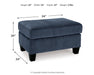 Amity Bay Sofa Chaise, Chair, and Ottoman in Ink - Gate FurnitureSectional