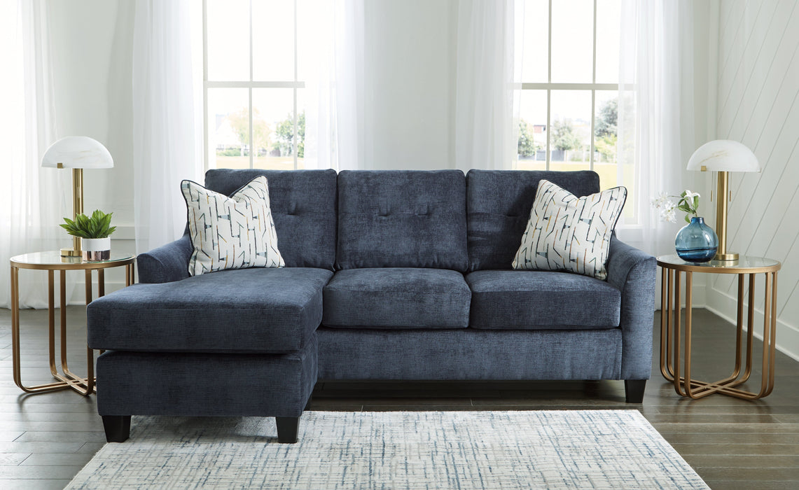 Amity Bay Sofa Chaise, Chair, and Ottoman in Ink - Gate FurnitureSectional