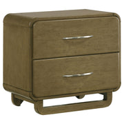 Amsbury 2-drawer Nightstand Bedside Table Nutmeg - 224272