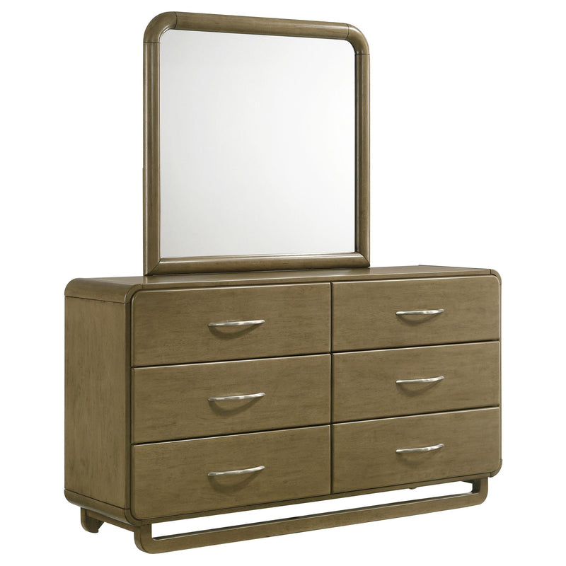 Amsbury 6-drawer Dresser and Mirror Nutmeg - 224273M