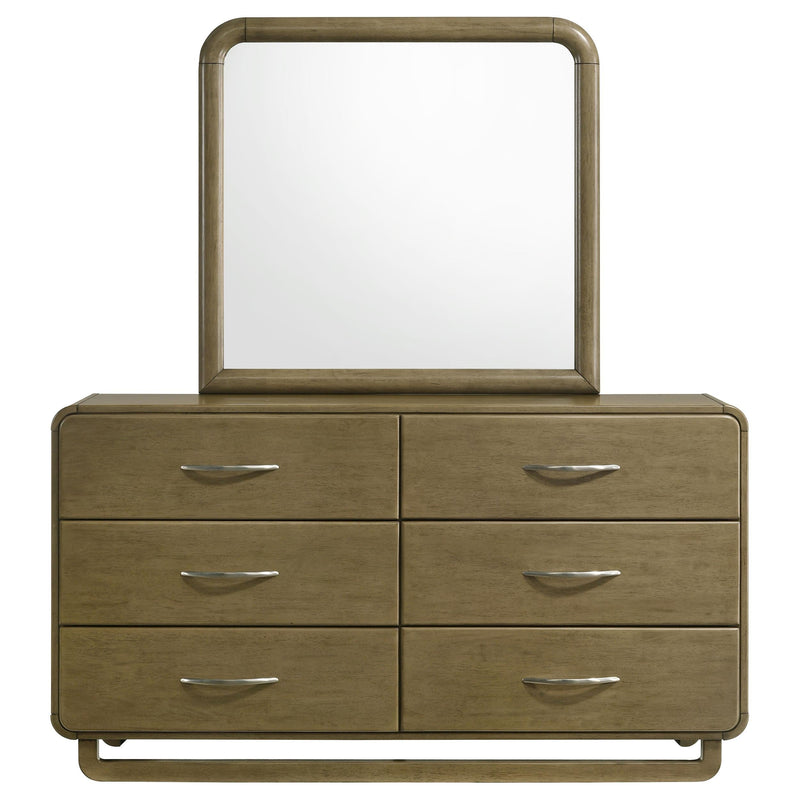 Amsbury 6-drawer Dresser and Mirror Nutmeg - 224273M