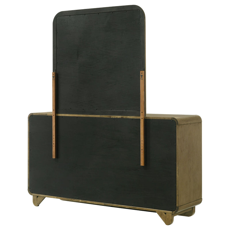 Amsbury 6-drawer Dresser and Mirror Nutmeg - 224273M