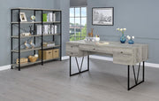 Analiese 63-inch 4-drawer Writing Desk Grey Driftwood - 801999