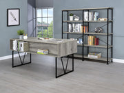 Analiese 63-inch 4-drawer Writing Desk Grey Driftwood - 801999