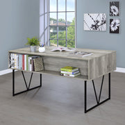 Analiese 63-inch 4-drawer Writing Desk Grey Driftwood - 801999