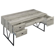 Analiese 63-inch 4-drawer Writing Desk Grey Driftwood - 801999