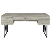 Analiese 63-inch 4-drawer Writing Desk Grey Driftwood - 801999