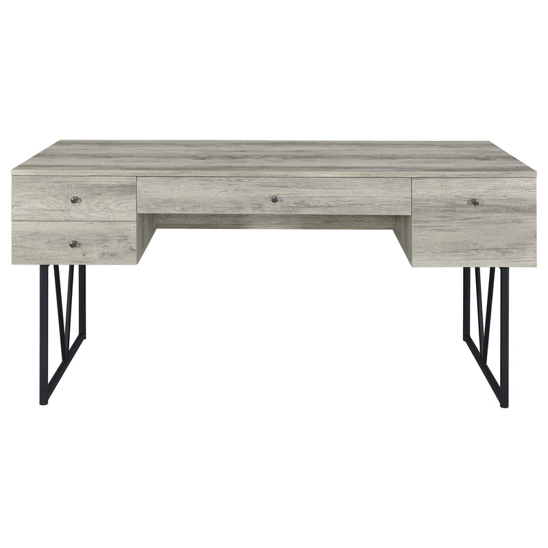 Analiese 63-inch 4-drawer Writing Desk Grey Driftwood - 801999