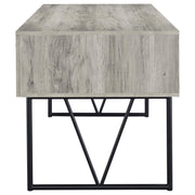 Analiese 63-inch 4-drawer Writing Desk Grey Driftwood - 801999