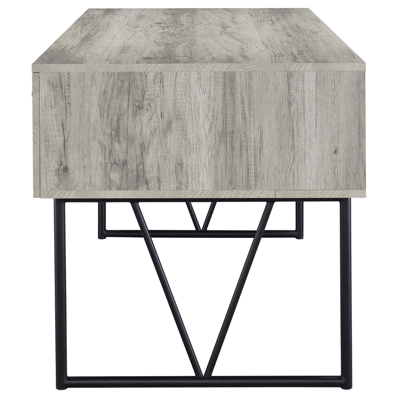 Analiese 63-inch 4-drawer Writing Desk Grey Driftwood - 801999