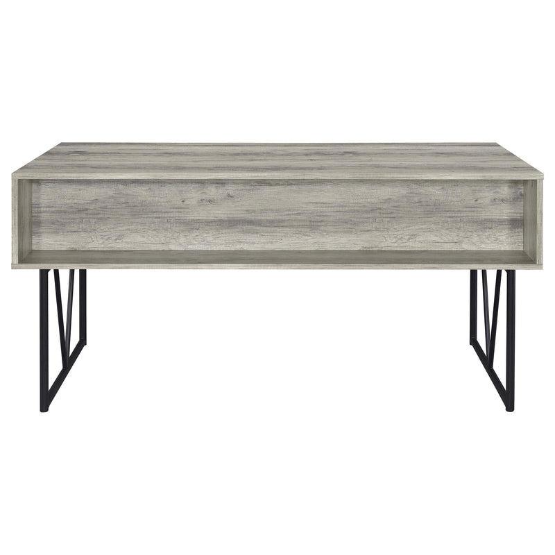 Analiese 63-inch 4-drawer Writing Desk Grey Driftwood - 801999