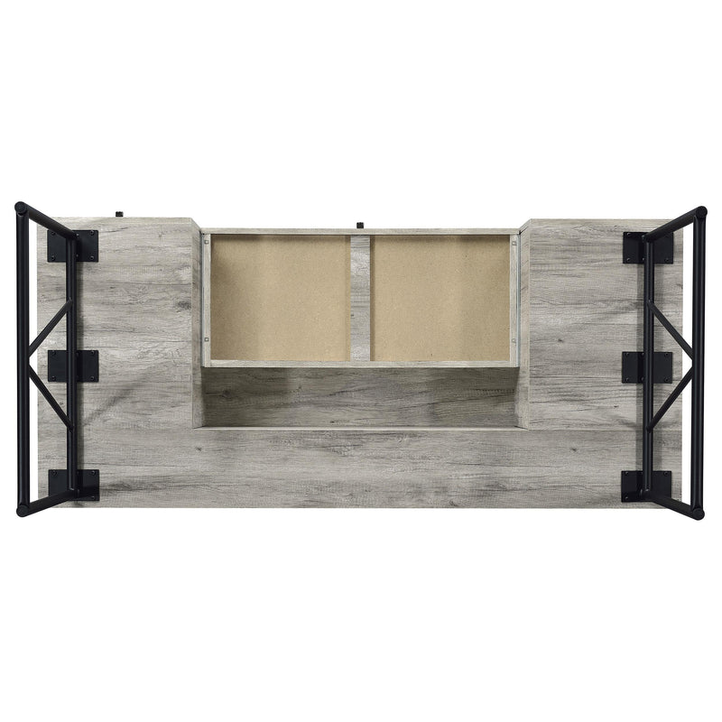 Analiese 63-inch 4-drawer Writing Desk Grey Driftwood - 801999