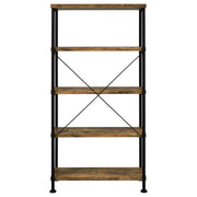 Analiese 63-inch 4-shelf Bookshelf Rustic Nutmeg - 801542