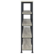 Analiese 63-inch 4-shelf Double Bookshelf Grey Driftwood - 801544