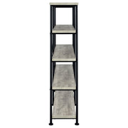 Analiese 63-inch 4-shelf Double Bookshelf Grey Driftwood - 801544