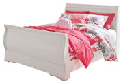 Anarasia Full Sleigh Bed with Dresser in White - PKG002583
