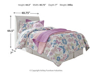 Anarasia Twin Sleigh Headboard, Dresser, Mirror and Chest in White - PKG002556