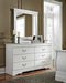 Anarasia White Bedroom Mirror - Gate FurnitureMirror