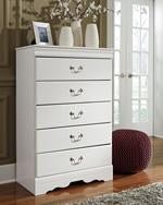 Anarasia White Chest of Drawers - Lara FurnitureChest