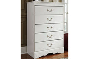 Anarasia White Chest of Drawers - Lara FurnitureChest