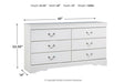 Anarasia White Dresser - Gate FurnitureDresser