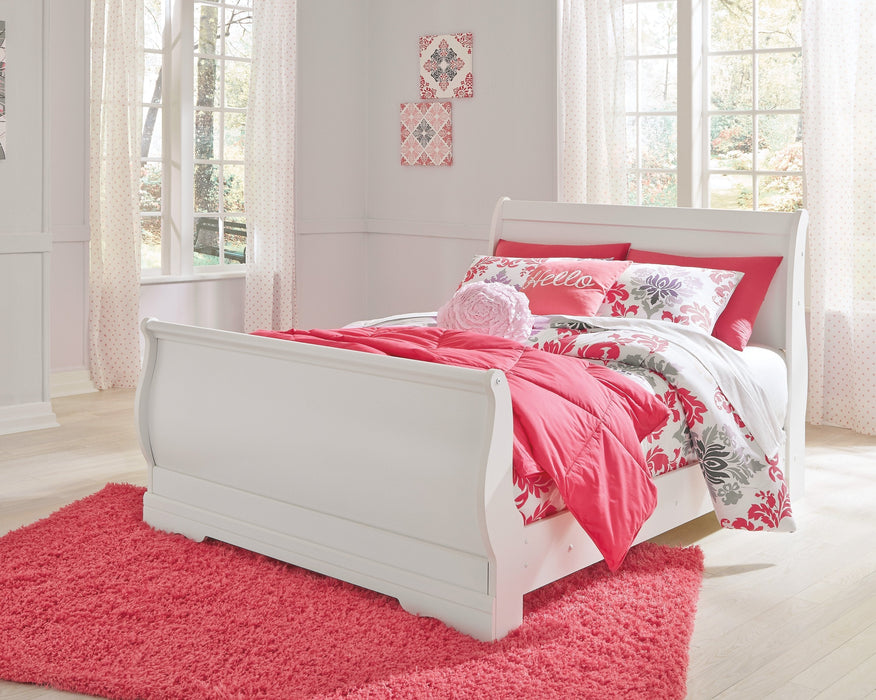 Anarasia White Full Sleigh Bed - Gate FurnitureFull Bed