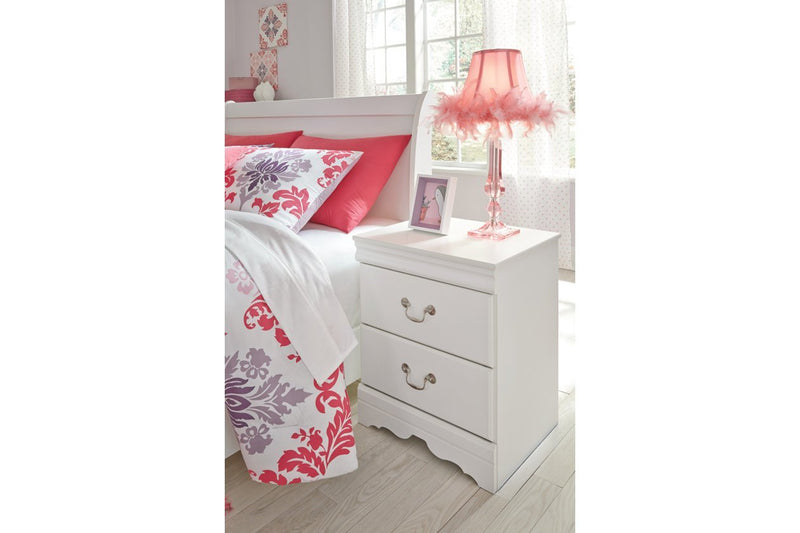 Anarasia White Nightstand - Lara FurnitureNightstand