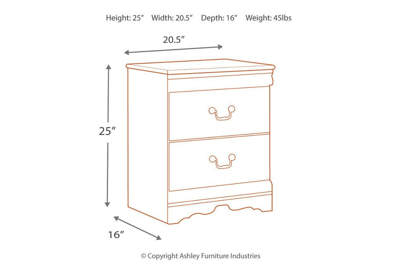 Anarasia White Nightstand - Lara FurnitureNightstand