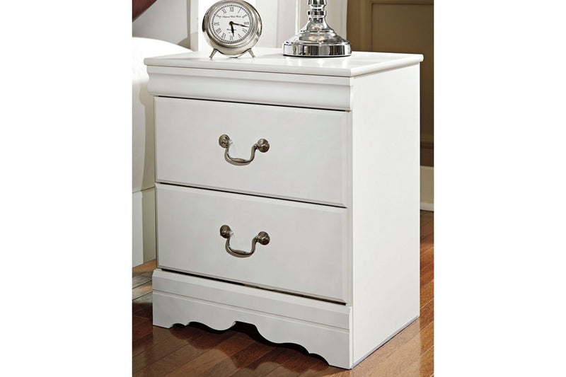 Anarasia White Nightstand - Lara FurnitureNightstand