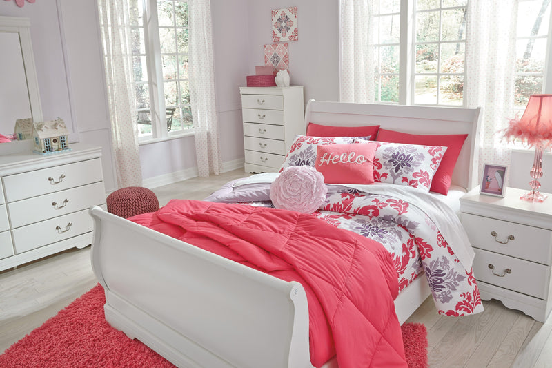 Anarasia White Youth Sleigh Bedroom Set - Gate FurnitureYouth Bedroom Set