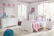 Anarasia White Youth Sleigh Bedroom Set - Gate FurnitureYouth Bedroom Set